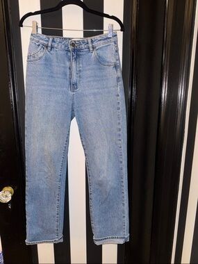 Rolla’s High Rise Straight Jeans in Brad Blue